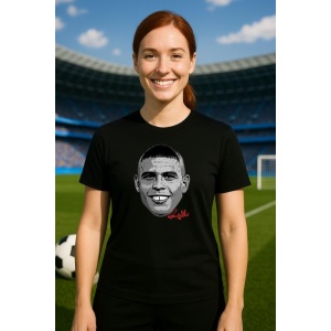 Tricou Dama cu fotbalistul Ronaldo Luis Nazario Brazil din bumbac 100% - Img 5