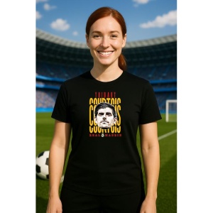 Tricou Dama cu fotbalistul Thibaut Courtois-Real Madrid din bumbac 100% - Img 6