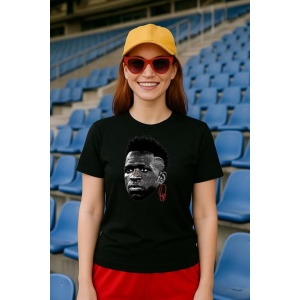 Tricou Dama cu fotbalistul Vinicius Junior Real Madrid din bumbac 100% - Img 2