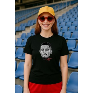 Tricou Dama cu fotbalistul William Saliba-Arsenal FC din bumbac 100% - Img 2