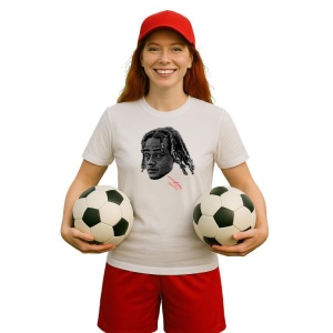 Tricou Dama cu fotbalistul Xavi Simons-RB Leipzig din bumbac 100% - Img 11