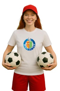 Tricou dama cu logo stema Getafe logo Spania , din bumbac 100% - Img 3