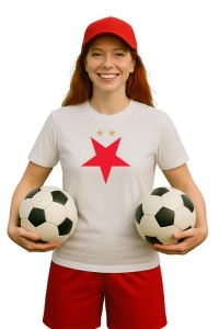 Tricou dama cu logo stema Slavia-symbol-nowordmark-RGB Germania , din bumbac 100% - Img 3