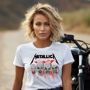 Tricou dama cu trupa Rock Metallica