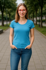 Tricou Dama decoltat, din bumbac 100% - Img 17