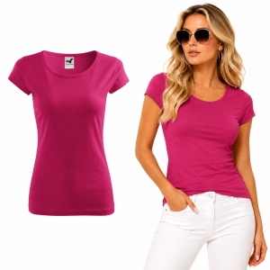 Tricou Damă din Bumbac 100% – Cambrat, Decolteu Rotund, Mâneci Scurte | 25 de Culori - Img 21