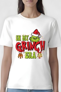 Tricou dama - In My Grinch Era - Crăciun, modă, stil, cadouri, sărbători, festiv - Img 2