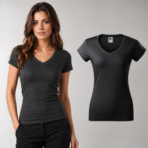 Tricou damă Malfini 162 Fit V-Neck, guler în V, 100% bumbac, 180 g/m², croială cambrată, 13 culori - Img 15
