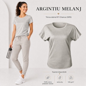 Tricou Damă Malfini Chance GRS 811 – Poliester Reciclat, Extra Dry, Croială Lejeră - Img 16