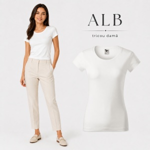 Tricou Damă Malfini Viper 161, 100% Bumbac, Single Jersey, Guler Rotund cu Decolteu Adânc, Croială Cambrată, 180 g/m², 13 Nuanțe, XS–2XL - Img 12