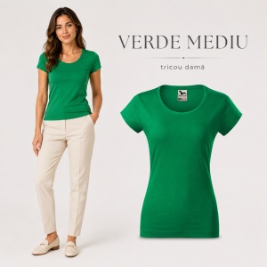 Tricou Damă Malfini Viper 161, 100% Bumbac, Single Jersey, Guler Rotund cu Decolteu Adânc, Croială Cambrată, 180 g/m², 13 Nuanțe, XS–2XL - Img 22