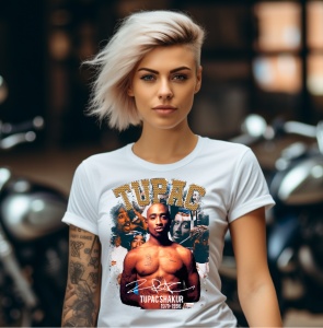 Tricou dama personalizat Hip Hop 2PAC