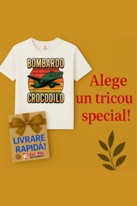 Tricou Dama Tralalero TraLaLa cu Bombardino Crocodilo Funny Italian Brainrot Meme - Img 8
