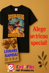 Tricou Dama Tralalero TraLaLa cu Bombardiro Crocodilo Funny Brainrot Italian Brainrot Meme - Img 8
