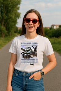 Tricou Dama Tralalero TraLaLa cu Bombardiro Crocodilo Italian Brainrot Meme - Img 3