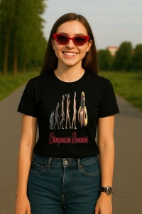 Tricou Dama Tralalero TraLaLa cu Chimpanzini Bananini Italian Brainrot Meme Gen Z - Img 4