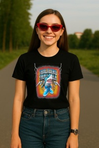 Tricou Dama Tralalero TraLaLa cu Tralalero Tralala Funny Bootleg Brainrot Italian Meme Kids - Img 4