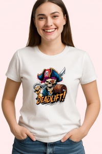 Tricou Deadlift Pirat Schelet, Copii | Dama | Barbat - Img 3