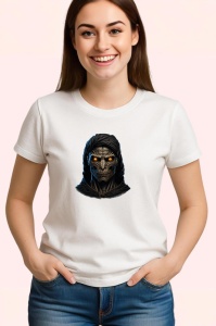Tricou Demon rosu cu flacari pe cap si zambet sinistru Copii | Dama | Barbat - Img 3