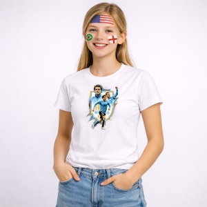Tricou Diego Forlan Uruguay World Cup Fifa 2026 V2, din bumbac 100%, tricou alb, Copii | Dama | Barbat - Img 3