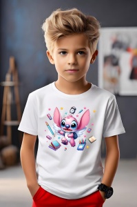 Tricou din bumbac 100% pentru copii, Angel, Back To School, scoala, educatie, joaca, personaje - Img 3
