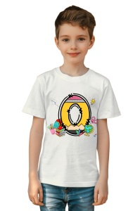 Tricou din bumbac 100% pentru copii, litera O, Back To School, educatie, creioane, carti - Img 2