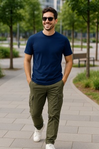 Tricou din bumbac bărbați Classic New 132 - Img 17