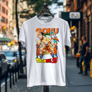 Tricou din bumbac, personalizat haios pentru copii cu Goku Dragon Ball Z - cadou - Img 4