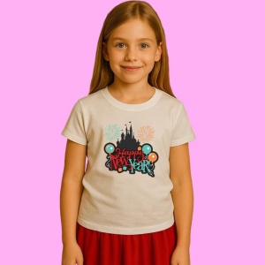 Tricou Disney Happy New Year Castel, din bumbac 100%, tricou alb, Copii | Dama | Barbat - Img 2
