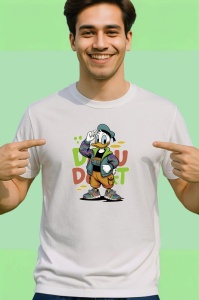 Tricou Donald Duck Mix de Atitudine Urbana Copii | Dama | Barbat Barbat - Img 2