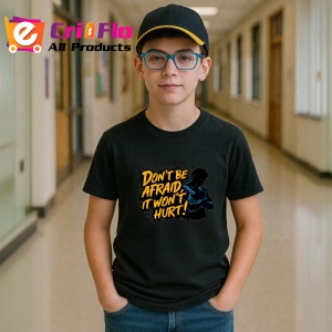 Tricou Dont Be Afraid It Wont Hurt Box, Copii | Dama | Barbat, culoare negru - Img 10
