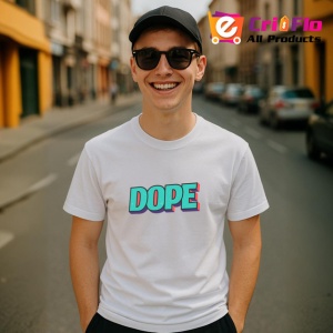 Tricou Dope Text Turcoaz Umbra Roz V2, din bumbac 100% , tricou alb pentru Copii | Dama | Barbat - Img 10