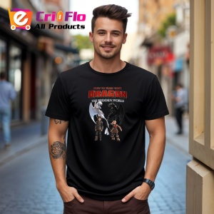 Tricou DRAGON HOW TO TRAIN TAIAT Cum sa iti dresezi dragonul relatia dintre un baiat si dragonul sau, Copii | Dama | Barbat , tricou negru - Img 10