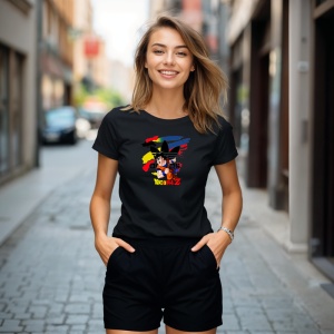Tricou Dtagon Ball Fire Force Tricou Negru - Copii | Dama | Barbat - Img 3