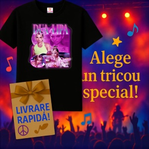 Tricou Dua Lipa - Neon Nostalgia, muzica POP, Dama | Barbat | Copii, Culoare Negru - Img 15