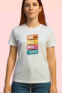 Tricou Eat Sleep Music Repeat, Copii | Dama | Barbat