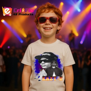 Tricou Eazy-E - Blue Background, muzica Hip-Hop / Rap, Dama | Barbat | Copii - Img 11