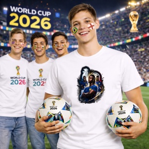 Tricou Eduardo Camavinga World Cup Fifa 2026, din bumbac 100%, tricou alb, Copii | Dama | Barbat - Img 7