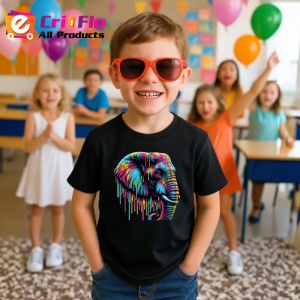 Tricou Elefant stil pop art imagine simbolica si vibranta Copii | Dama | Barbat, culoare negru - Img 11