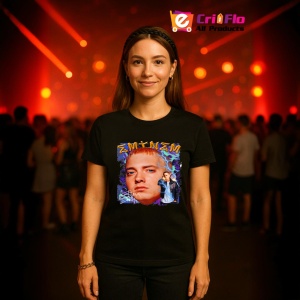 Tricou Eminem albastru cu miniatura, muzica METAL, Dama | Barbat | Copii, Culoare Negru - Img 12