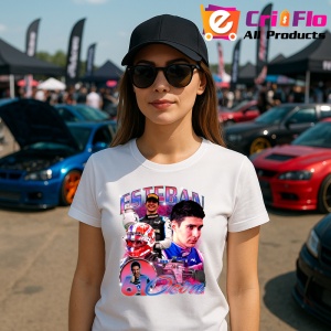 Tricou Esteban Ocon Colaj Portret Si Masina Echipa Alpin Formula 1, Copii | Dama | Barbat - Img 8
