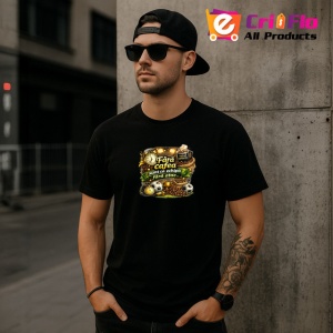 Tricou Fara Cafea Viata E Un Esec Fotbal V1, din bumbac 100%, tricou negru Dama | Barbat - Img 7