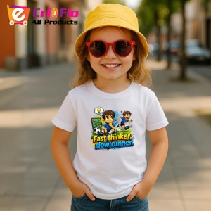 Tricou Fast Thinker Slow Runner Fotbalist Amuzant, din bumbac 100% , tricou alb pentru Copii | Dama | Barbat - Img 5