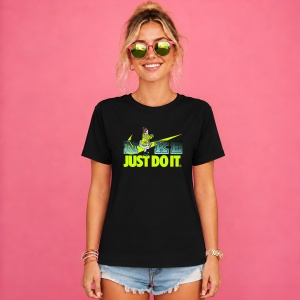 Tricou Fata Anime Sporty Vibe Neon Green Fitness Lifestyle Urban Street Art, din bumbac 100%, tricou negru, Copii | Dama | Barbat - Img 2