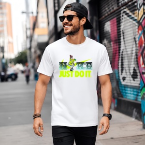 Tricou Fata Anime Sporty Vibe Neon Green Fitness Lifestyle Urban Street Art, din bumbac 100% Copii | Dama | Barbat - Img 5