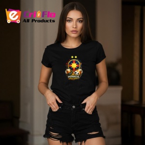 Tricou Fcsb Fotbalul E Religie Design Minge V2, din bumbac 100%, tricou negru Copii | Dama | Barbat - Img 7