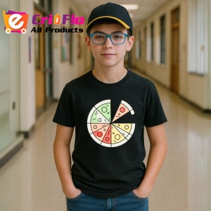 Tricou Felie Pizza Minimal Ilustratie, Copii | Dama | Barbat, culoare negru - Img 9