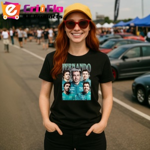 Tricou Fernando Alonso Colaj Cu Fete Multiple Echipa Aston Martin Formula 1, Copii | Dama | Barbat - Img 7