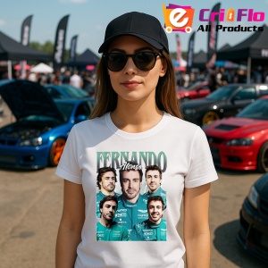 Tricou Fernando Alonso Colaj Cu Fete Multiple Echipa Aston Martin Formula 1, Copii | Dama | Barbat - Img 9