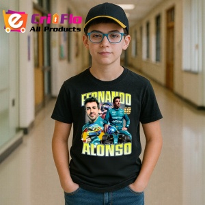 Tricou Fernando Alonso Poster Colaj Echipa Aston Martin Formula 1, Copii | Dama | Barbat - Img 6